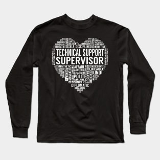 Technical Support Supervisor Heart Long Sleeve T-Shirt